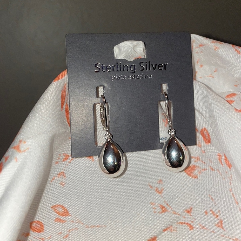 sterling silver drop earrings